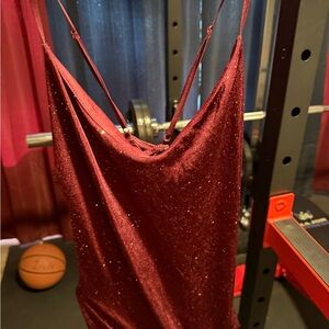 Chic Burgundy Women's Dress